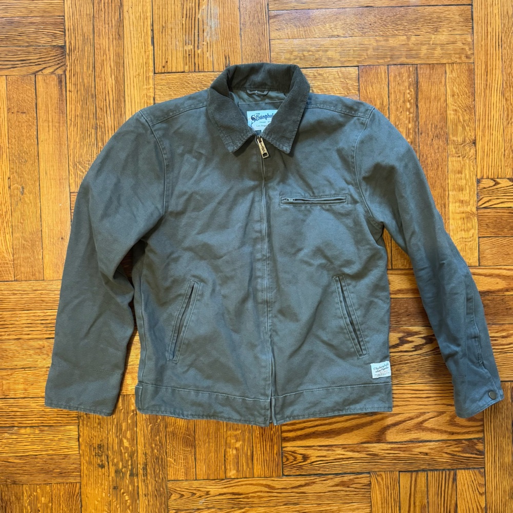 The Stronghold Green Zip-Up Canvas Jacket size small